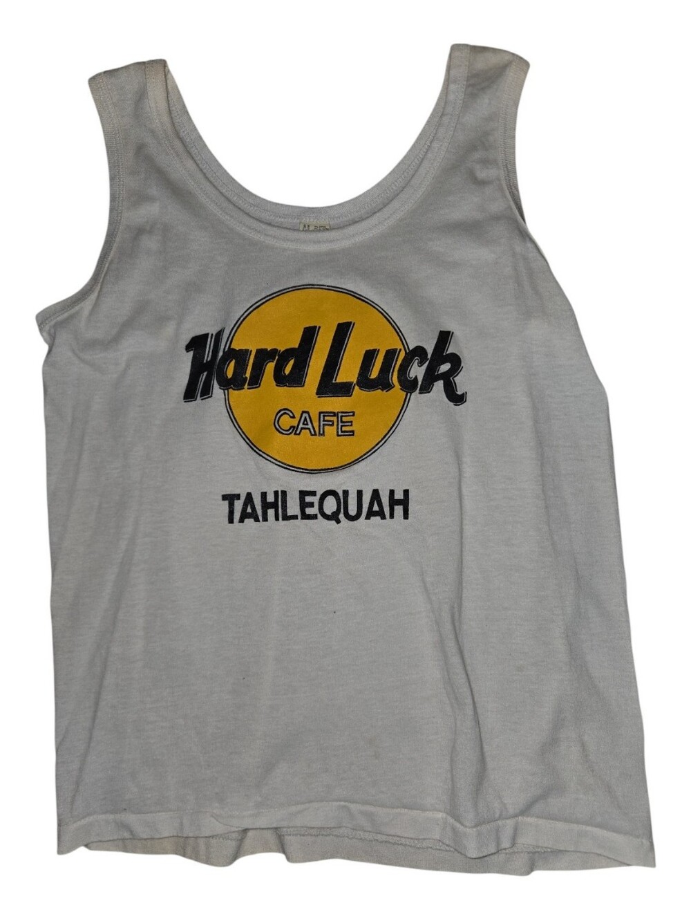 Vintage Hard Luck Cafe White Tank Size M